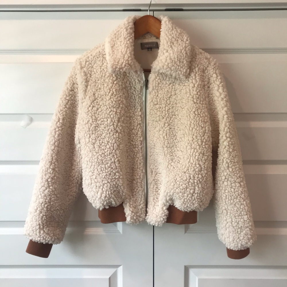 4SI3NNA Hailey Sherpa faux fur jacket